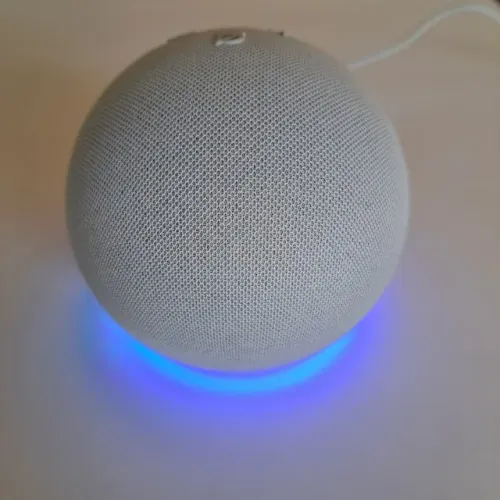 Echo Dot 5ª Geração com Relógio - Perfeito estado, com caixa e acessórios originais