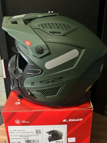 Capacete Ls2 Ff606 DRIFTER Verde Fosco 