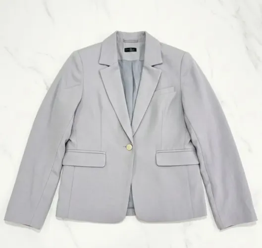 Blazer Feminino Cinza Claro Forrado - Tamanho G | Nunca Usado