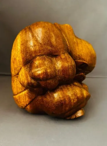 Escultura Monge Yogi em Madeira (Bali, Indonésia)