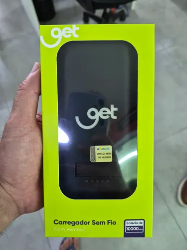 Carregador Portátil Sem Fio com Ventosas Get 10000mAh Preto