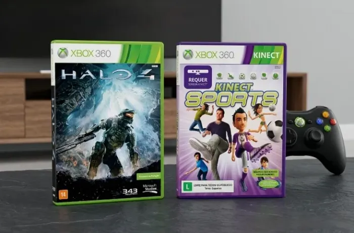 2 JOGOS ORIGINAIS XBOX 360 HALO 4 + KINECT SPORTS