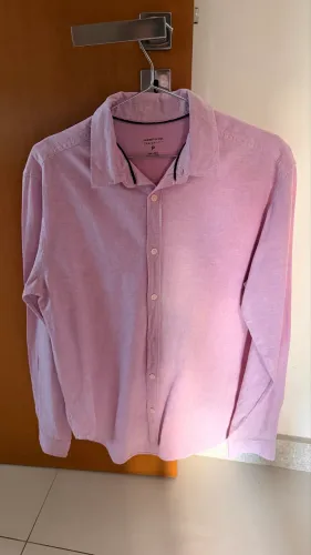 Camisa Linho Marfino Manga Longa P