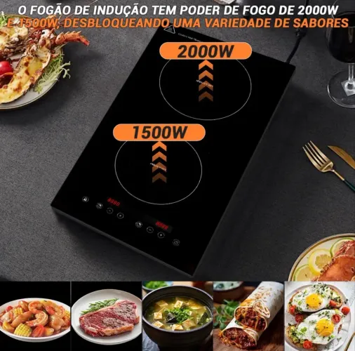 Kit  Fogão de Indução Elétrico + panela 