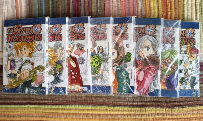 Kit Mangás The Seven Deadly Sins vols. 1 ao 8 - usado - Nanatsu no Taizai - shounen