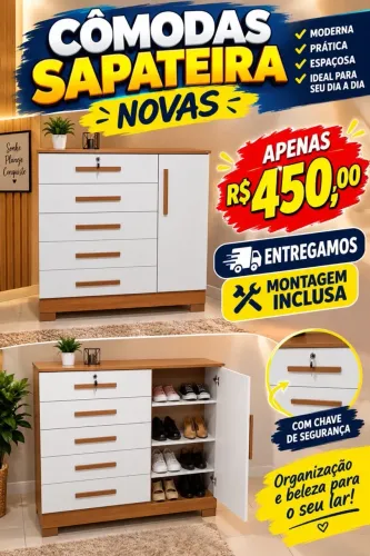 CÔMODAS DIRETO DA FÁBRICA ENTREGAMOS MONTADAS