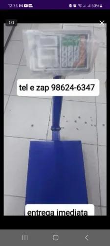 Balança plataforma 150kg e 300kg com bateria e energia 