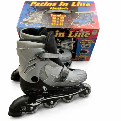 Patins In Line Ajustáveis Fênix - Novo