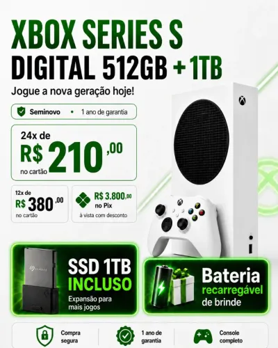 Xbox Series S Digital 512GB + 1TB