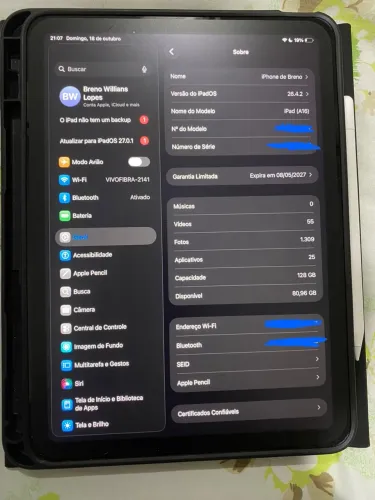 Ipad 11 A16 128gb 6gb ram