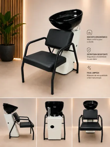 Lavatório para Cabeleireiros e Salão de Beleza com Cuba Reclinável Capelli