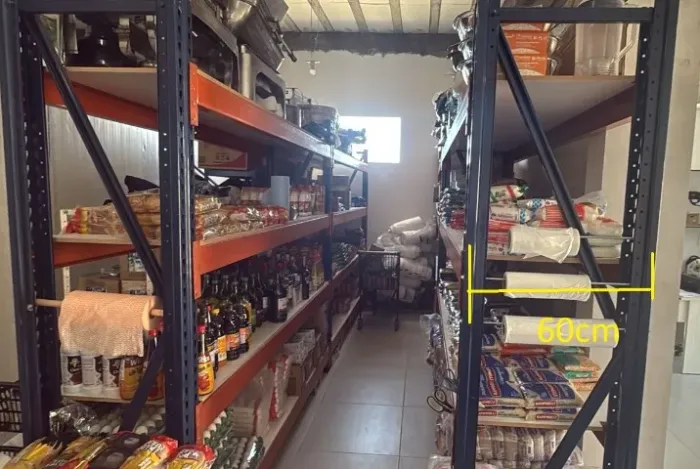 Mini porta paletes com 60cm de largura reformado - estreito - usado