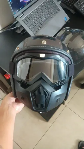 Capacete Moto Custom Bieffe B45 Old School Cafe Racer