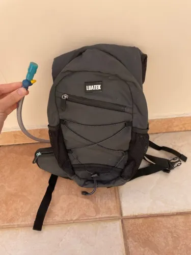 Mochila de Hidratação Luatek com Refil + Mangueira - Bike, Corrida, Trilha