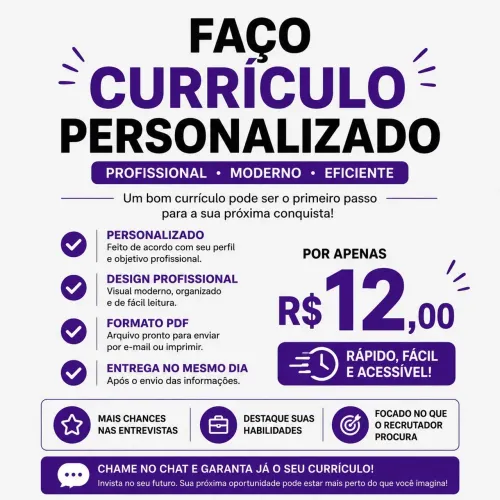 Currículo profissional personalizado