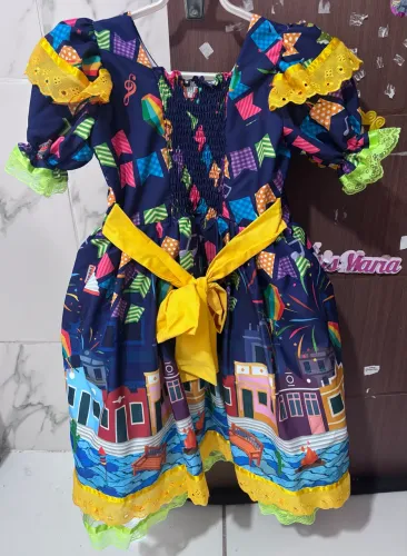 Vestido infantil de São João Luxo