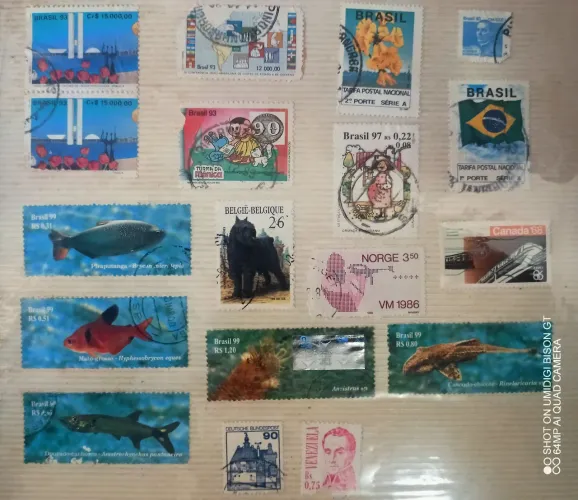 Selos antigos, Brasil e alguns países