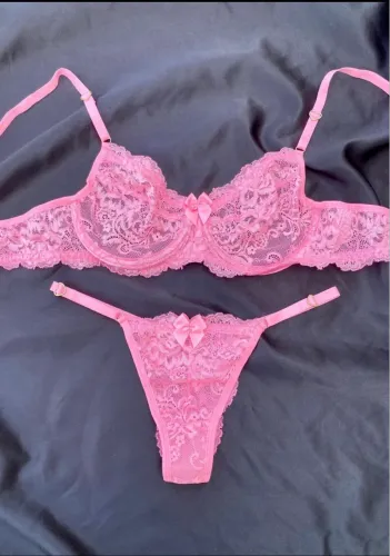 Conjunto sem bojo rosa no g