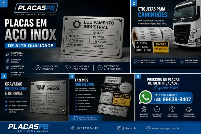 Placas de identificação