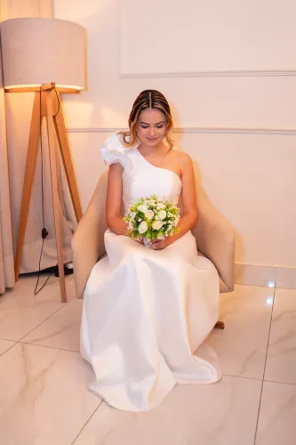 Vestido Branco de Noiva Casamento Civil Usado