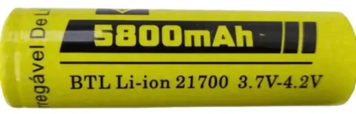 Bateria recarregável 21700