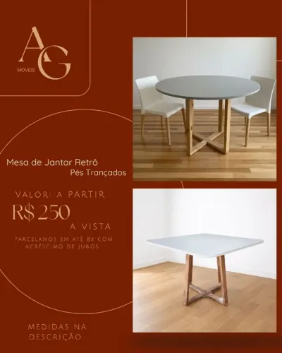 Mesa de Jantar Retrô trançada