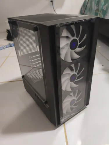 Gabinete Gamer Mancer Ward V3, com 3 Fans.