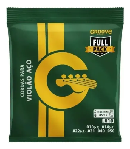 Encordoamento Solez Gfp3 P/violão aço Full Package Calibre 0.010