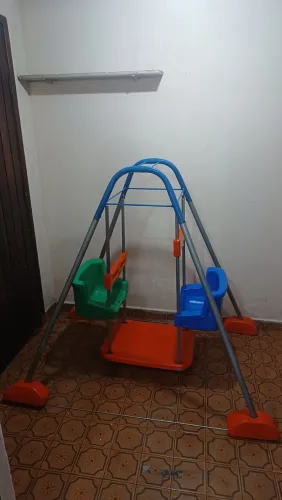 Balanço duplo infantil aço galvanizado para crianças 1 a 4 anos