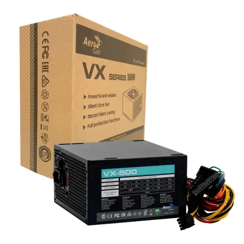 FONTE PC 500W ATX AEROCOOL BIVOLT VX-500 - LOJA DADO DIGITAL