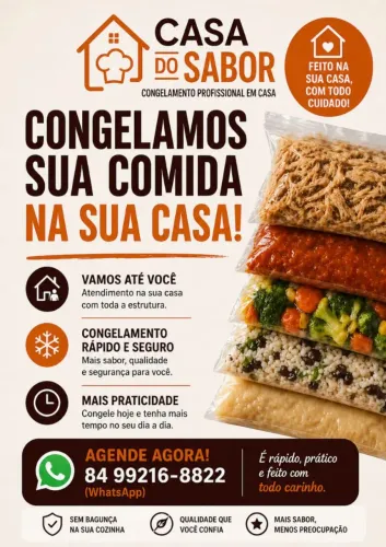 Congelamento de comida caseira 