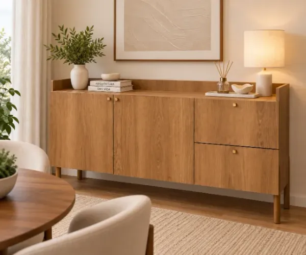 Buffet Oslo Artesano 2 Portas 2 Gavetas 139cm Hanover