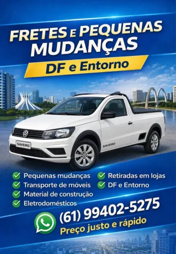 Fretes e pequenas mudanças Df e entorno 