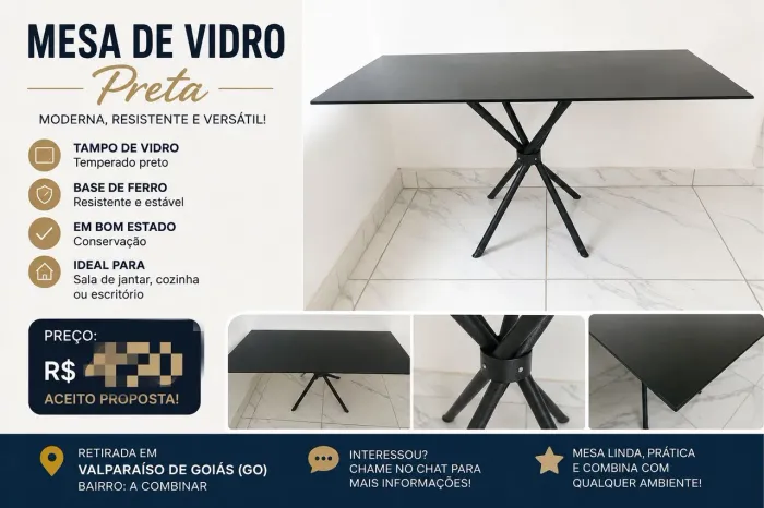 Mesa de vidro