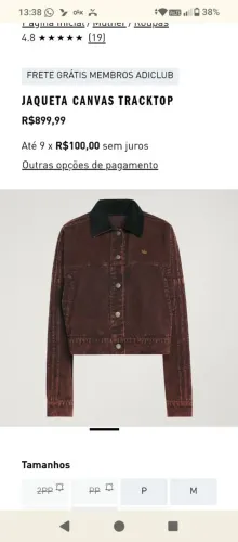 Jaqueta Canvas tracktop código KC8889