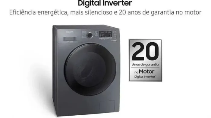 LAVA E SECA SAMSUNG WD11M DIGITAL INVERTER 11 KG INOX 220 V 