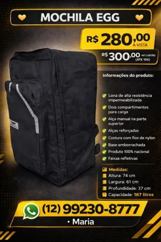 Mochila para motoboy EGG