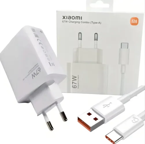 Xiaomi Carregador Super Turbo De 67w (fonte + Cabo) Branco