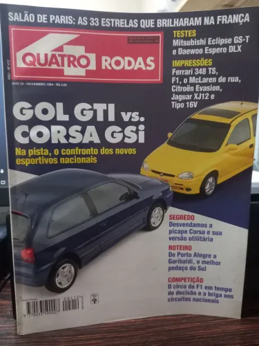 Revista 4 rodas edição Gol GTi