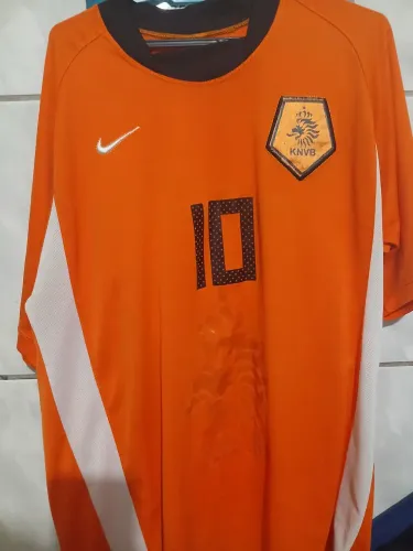 Camisa Holanda Retrô - Sneijder #10 - Marca Golden Gol - Tam G
