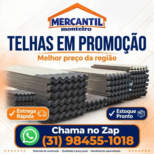 TELHA FIBROCIMENTO 2,44 x 1,10 | R$ 52,90 À VISTA ?