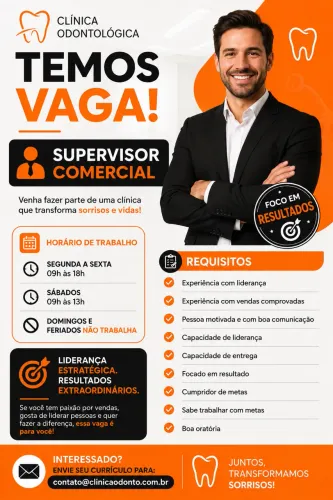Vaga para supervisor comercial