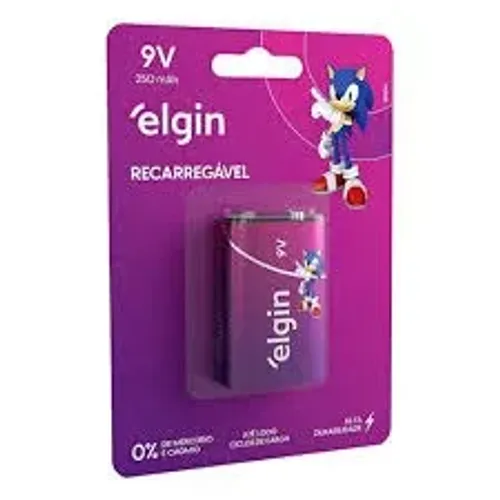 BATERIA ELGIN 9V  RECARREGAVEL(Honestidade e Qualidade Distribuidora JK Eletrônicos)