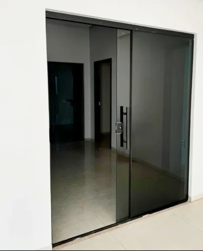 Porta blindex 2.10 x 1.60 Fume 2 folhas