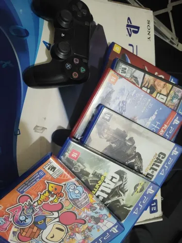 ps4 slim 1tb + 6 jogos