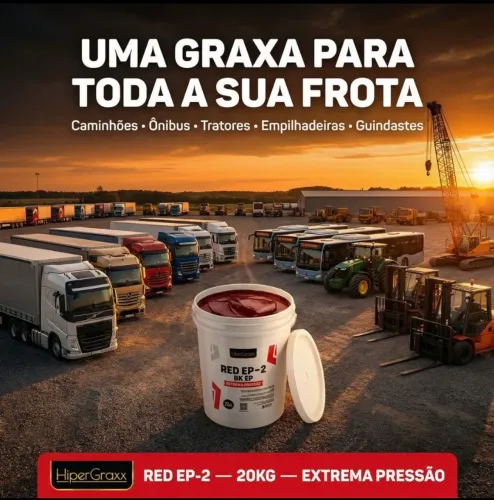 Graxa Lubrificante de Extrema Pressão HiperGraxx RED EP-2 - Balde 20kg
