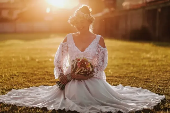 Vestido de Noiva Romântico