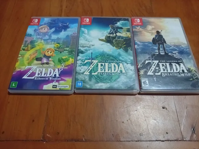 Lote 3 jogos Zelda Nintendo Switch