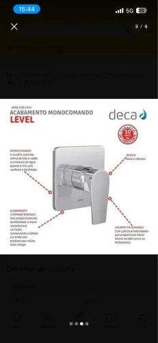Acabamento Monocomando Deca