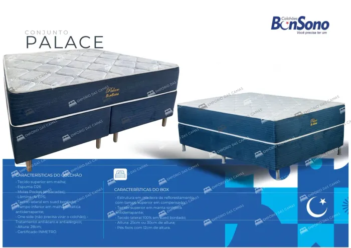 Cama casal R$ 1.259,90 queen size R$ 1.659,90  molas pocket ensacadas Base e colchão